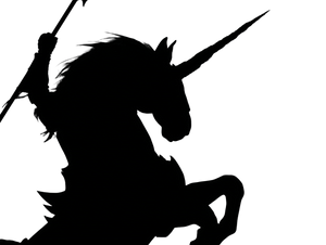 Warrior Unicorn Silhouette Vinyl Car Decal Sticker – Waterproof & UV-Resistant 6.1866666666666665"