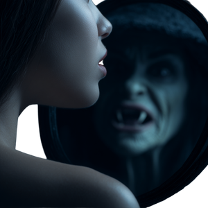 Mirror Witch Reflection Vinyl Car Decal Sticker – Waterproof & UV-Resistant 3.4133333333333336"