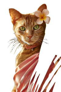 Fashionable Ginger Cat Vinyl Car Decal Sticker – Waterproof & UV-Resistant 4.4