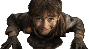 Muddy Smiling Boy Vinyl Car Decal Sticker – Waterproof & UV-Resistant 2.72"