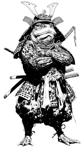 Samurai Toad V2 Vinyl Car Decal Sticker – Waterproof & UV-Resistant 9.706666666666667"