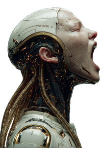 Futuristic Ai Humanoid V3 Vinyl Car Decal Sticker – Waterproof & UV-Resistant 8.746666666666666"