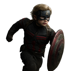 Baby Captain America V3 Vinyl Car Decal Sticker – Waterproof & UV-Resistant 3.4133333333333336"