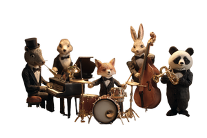 Whimsical Animal Orchestra Vinyl Car Decal Sticker – Waterproof & UV-Resistant 5.97333333333333