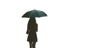 Woman With Umbrella V8 Vinyl Car Decal Sticker – Waterproof & UV-Resistant 2.72"