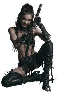 Warrior Woman V21 Vinyl Car Decal Sticker – Waterproof & UV-Resistant 4.586666666666667"