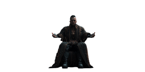 Futuristic Throne Man Vinyl Car Decal Sticker – Waterproof & UV-Resistant 5.12"