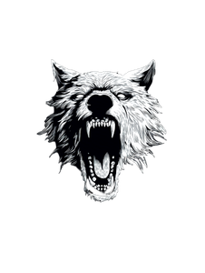 Werewolf Illustration V2 Vinyl Car Decal Sticker – Waterproof & UV-Resistant 8.213333333333333"