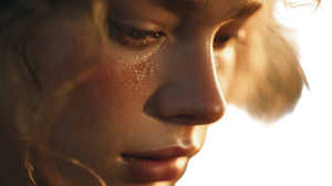 Serene Young Woman V15 Vinyl Car Decal Sticker – Waterproof & UV-Resistant 2.72"