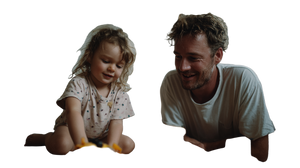 Father And Daughter Playtime Vinyl Car Decal Sticker – Waterproof & UV-Resistant 5.4