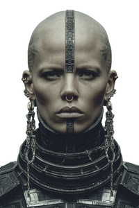 Futuristic Alien Beauty Vinyl Car Decal Sticker – Waterproof & UV-Resistant 4.4