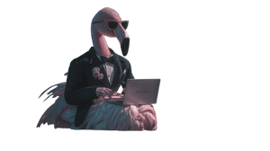 Tuxedo Flamingo Spy Vinyl Car Decal Sticker – Waterproof & UV-Resistant 5.4
