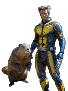Wolverine And Beaver Vinyl Car Decal Sticker – Waterproof & UV-Resistant 8.213333333333333"