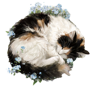 Fluffy Calico Cat V3 Vinyl Car Decal Sticker – Waterproof & UV-Resistant 3.4133333333333336"