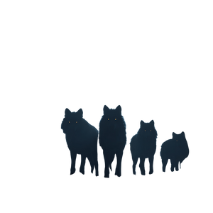 Glowing-Eyed Wolves V2 Vinyl Car Decal Sticker – Waterproof & UV-Resistant 3.4133333333333336"