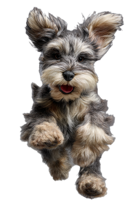 Jumping Schnauzer Puppy Vinyl Car Decal Sticker – Waterproof & UV-Resistant 4.4