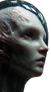 Alien Model Headshot Vinyl Car Decal Sticker – Waterproof & UV-Resistant 9.706666666666667"