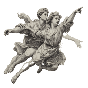 Michelangelo-Inspired Duo Vinyl Car Decal Sticker – Waterproof & UV-Resistant 3.4133333333333336"