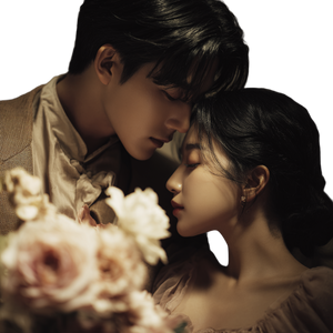 Romantic Korean Couple V3 Vinyl Car Decal Sticker – Waterproof & UV-Resistant 3.4133333333333336"