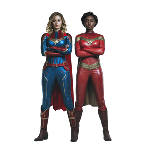 Female Superheroes Duo Vinyl Car Decal Sticker – Waterproof & UV-Resistant 6.826666666666667"