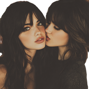 Brunettes Kissing Vinyl Car Decal Sticker – Waterproof & UV-Resistant 3.4133333333333336" Brunettes Kissing Vinyl Car Decal Sticker – Waterproof & UV-Resistant 3.4133333333333336"