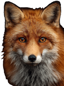 Red Fox Portrait V4 Vinyl Car Decal Sticker – Waterproof & UV-Resistant 8.213333333333333"