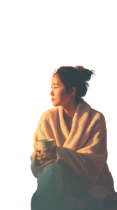 Peaceful Korean Woman V2 Vinyl Car Decal Sticker – Waterproof & UV-Resistant 9.706666666666667"