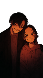 Unsettling Anime Couple Vinyl Car Decal Sticker – Waterproof & UV-Resistant 9.706666666666667"