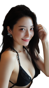 Asian Model Smiling V3 Vinyl Car Decal Sticker – Waterproof & UV-Resistant 4.8533333333333335"