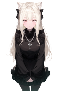 Gothic Catgirl V6 Vinyl Car Decal Sticker – Waterproof & UV-Resistant 4.4