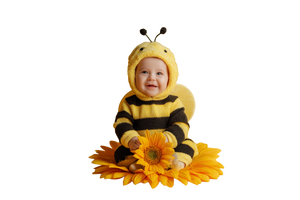 Smiling Baby Bee Vinyl Car Decal Sticker – Waterproof & UV-Resistant 2.986666666666667"