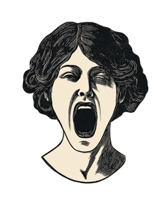 Screaming Woman V9 Vinyl Car Decal Sticker – Waterproof & UV-Resistant 8.0"