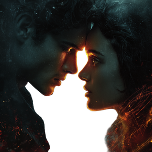 Fantasy Lovers' Embrace Vinyl Car Decal Sticker – Waterproof & UV-Resistant 3.4133333333333336"