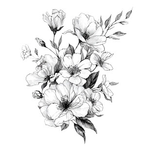 Black Outline Flowers Vinyl Car Decal Sticker – Waterproof & UV-Resistant 3.4133333333333336" Black Outline Flowers Vinyl Car Decal Sticker – Waterproof & UV-Resistant 3.4133333333333336"