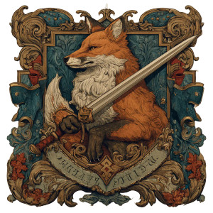 Fox With Sword Vinyl Car Decal Sticker – Waterproof & UV-Resistant 3.4133333333333336" Fox With Sword Vinyl Car Decal Sticker – Waterproof & UV-Resistant 3.4133333333333336"