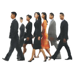 Asian Professionals Walking Vinyl Car Decal Sticker – Waterproof & UV-Resistant 6.826666666666667"