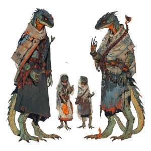 Tribal Technoscavenger Reptilians Vinyl Car Decal Sticker – Waterproof & UV-Resistant 6.826666666666667"