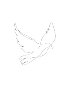 White Dove Outline Vinyl Car Decal Sticker – Waterproof & UV-Resistant 8.0"
