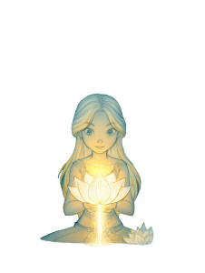 Serene Lotus Girl Vinyl Car Decal Sticker – Waterproof & UV-Resistant 8.213333333333333"