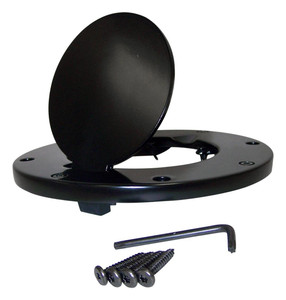 1997-2006 Jeep Wrangler TJ Fuel Door | RT Off-Road Riveted Ring | Painted Black Steel 1997-2006 Jeep Wrangler TJ Fuel Door | RT Off-Road Riveted Ring | Painted Black Steel