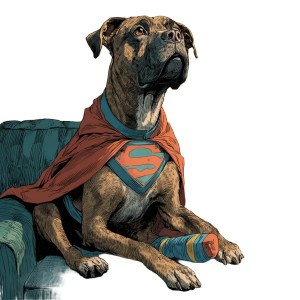 Superhero Dog V4 Vinyl Car Decal Sticker – Waterproof & UV-Resistant 6.826666666666667"