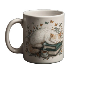 Cat Mug Dream Vinyl Car Decal Sticker – Waterproof & UV-Resistant 3.4133333333333336"