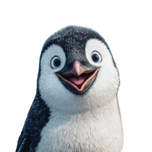 Smiling Penguin Vinyl Car Decal Sticker – Waterproof & UV-Resistant 6.826666666666667"