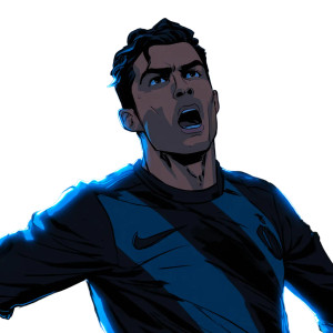 Ronaldo Neon Celebration Vinyl Car Decal Sticker – Waterproof & UV-Resistant 3.4133333333333336"