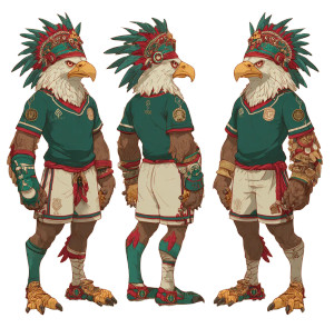 Eagle Mascot Character Vinyl Car Decal Sticker – Waterproof & UV-Resistant 3.4133333333333336"