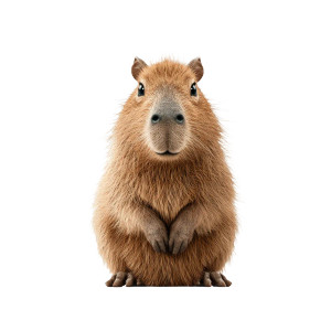 Cute Capybara Icon Vinyl Car Decal Sticker – Waterproof & UV-Resistant 3.4133333333333336"
