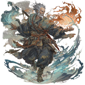 Elemental Monk V3 Vinyl Car Decal Sticker – Waterproof & UV-Resistant 3.4133333333333336"