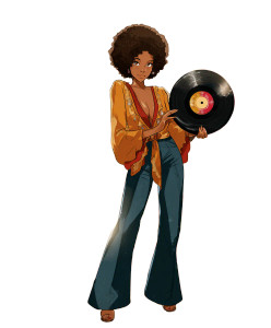 Funky Disco Diva Vinyl Car Decal Sticker – Waterproof & UV-Resistant 8.0"