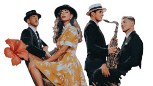 Bossa Nova Band V2 Vinyl Car Decal Sticker – Waterproof & UV-Resistant 5.4