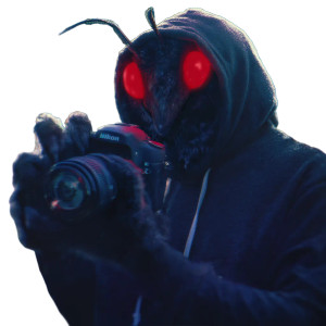 Mothman Vlogging Vinyl Car Decal Sticker – Waterproof & UV-Resistant 6.826666666666667"